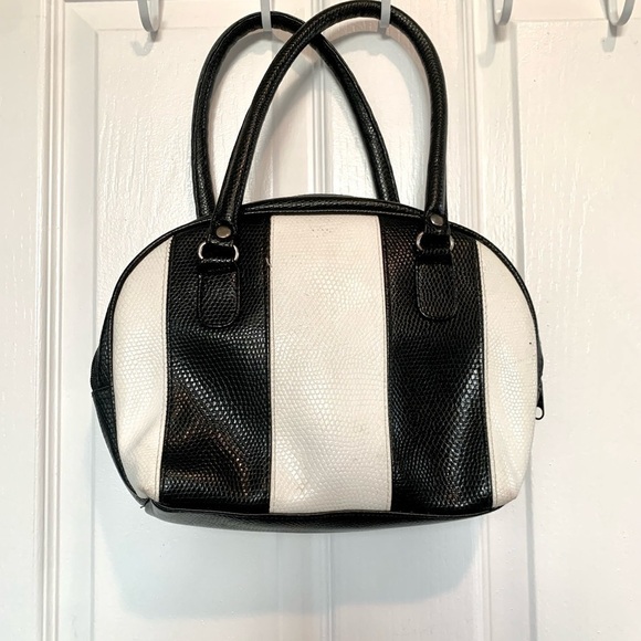 Vintage Gintano purse Striped 90s dome bag y2k 90s tote handbag top satchel - Picture 7 of 7